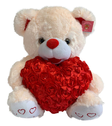 Bear with Rose Heart (Open Mouth)