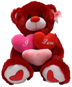 Large Bear With I Love You Hearts