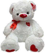 Load image into Gallery viewer, Large Bear with Heart Patch and Heart on Nose